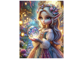 Алмазная мозаика 23*30 НД-2003 Куколка-волшебница