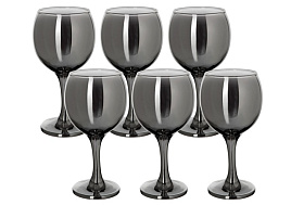Набор бокалов для вина 6шт GR411/06/5341 Сияющий графит 260мл