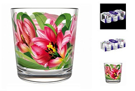 Набор стаканов 6шт 144-Д Тюльпаны круг