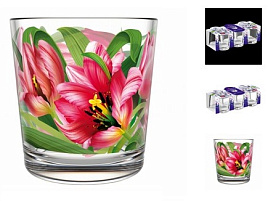 Набор стаканов 6шт 144-Д Тюльпаны круг