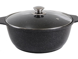 Жаровня 3л Kukmara жмт32а/8258 Мрамор темный с/кр