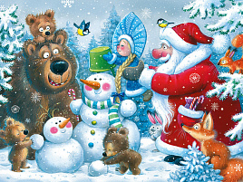 НГ Пазл Maxi 24эл Новогодняя поляна 70035