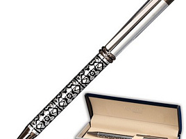 Ручка Galant подар. 141667 "Locarno", корп. серебрист./черн., хромир. детали