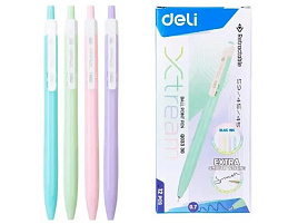 Ручка Deli X-tream EQ3330 синяя, ассорти, d=0.7мм, автоматическая, линия 0.4мм