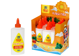 Клей ПВА Мульти-Пульти PVA_52327 "Енот на Кубе", 150г, дисплей бокс