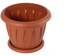 Кашпо цветочное 0,4л Фелиция С101Т терракот с поддоном