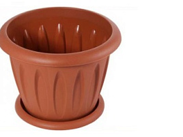 Кашпо цветочное 0,4л Фелиция С101Т терракот с поддоном
