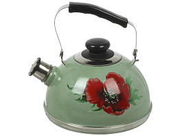 Чайник эмаль 2,5л TM04/25/10/04/7567 Рубин Маковый цвет