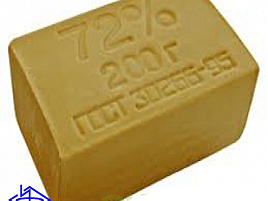 Мыло хозяйственное 72% 200г.в/об(Краснодар)1074
