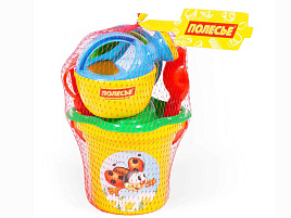 Песочный набор №238 4528 Ведро,ситечко,совок,грабли,лейка,2 формочки