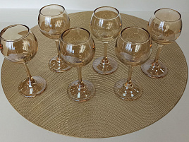 Набор рюмок 1801/05/7611 Золотистый мед 65мл 6шт