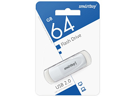 Флеш-драйв Smart Buy 64Gb SB064GB2SCW Scout белый