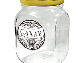 Банка для сыпучих стекло 650мл Сахар 626-209/3776