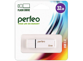 Флеш-драйв Perfeo USB 32Gb C01 белый