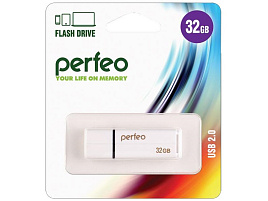 Флеш-драйв Perfeo USB 32Gb C01 белый
