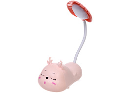 Светильник настольный 615-0566 розовый LED USB