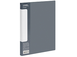 Папка 30 вкл. СТАММ ММ-30617 "Стандарт" А4, 17мм, 600мкм, пластик, серая