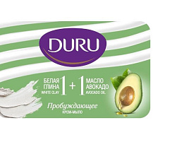 Мыло Duru 1+1 Cremy 80гр Глина+масло авакадо 7106