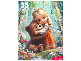 Пазл 35эл. Принцесса с медвежонком Ф35-3426