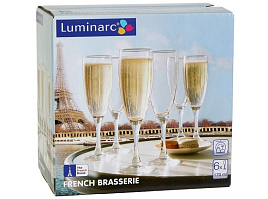 Набор бокалов для шампанского 6 шт H9452/0851 Французкий ресторанчик