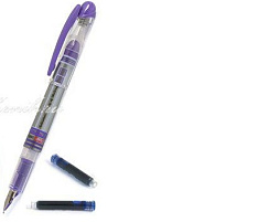 Ручка перьевая Flair F-1105 INKY, пластик ассорт. цв., с 2мя капсулами, блистер