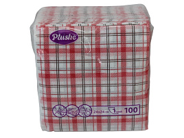 Салфетки 100л.Plushe Classic decor Клетка