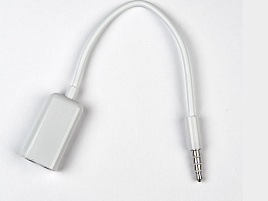 Кабель DIALOG CA-0001 white - аудиоразветвитель 1x3.5 мм (M) - 2x3.5 мм (F), белый, в пакете
