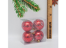 Шар 7см BA082 полосы 1шт