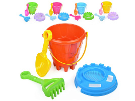 Песочный набор №7 НП07 ведерко, совок, грабельки
