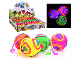 Мяч с шипами 00-1388 Яркое сердце 6,5см