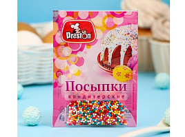 Пасха Посыпка для кулича Радуга-бисер 7г 6849477/606583
