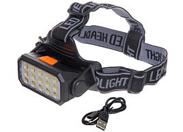 Фонарь налобный от аккумулятора 15LED 855-354