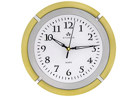 Часы настенные Atlantis 27*27 GD-8303B золото