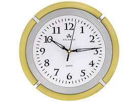 Часы настенные Atlantis 27*27 GD-8303B золото