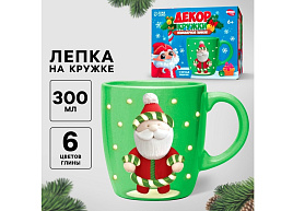 НГ Набор для творчества Лепка на Кружке 7814004 Дед Мороз, из полимерной глины