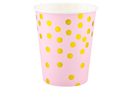 Стакан бумажный 863-228 Конфетти розовый 0,2л (10шт)