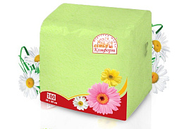 Салфетки 100л.Семья и комфорт Зеленые