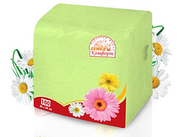 Салфетки 100л.Семья и комфорт Зеленые