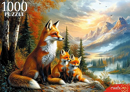 Пазл 1000эл. Лиса с лисятами Ф1000-2741