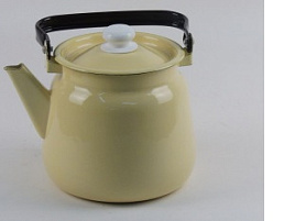 Чайник эмаль 3,5л С42716.3П светлый без декора Сибирские товары