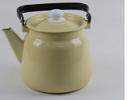 Чайник эмаль 3,5л С42716.3П светлый без декора Сибирские товары