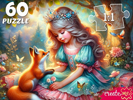 Пазл 60эл. Принцесса с лисичкой Х60-8262