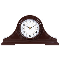 Часы настольные "21 Век" 35*18 1834-003 Классика коричневые круглые
