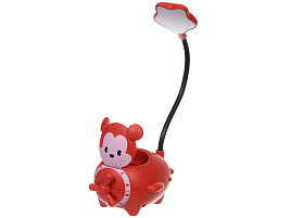 Светильник настольный 615-0554 Зверюшка красный LED USB
