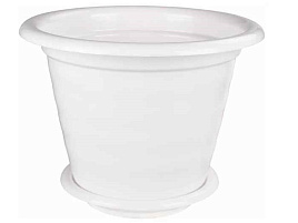 Кашпо цветочное 10л Виола М1347 белый с/п
