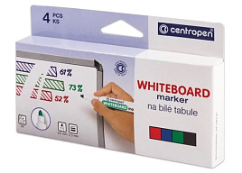 Набор маркеров Centropen 5 8559 0401 для белых досок "8559" 04цв., пулевидный, 2,5мм, картон. уп., европодвес