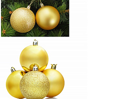 Шар 6см S0138-3 Золото 1шт