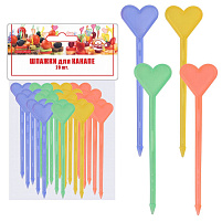 Пика для канапе Сердечки 20шт. MГ76-67