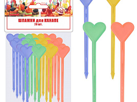 Пика для канапе Сердечки 20шт. MГ76-67