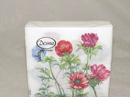Салфетки 40л.Design Анемоны
